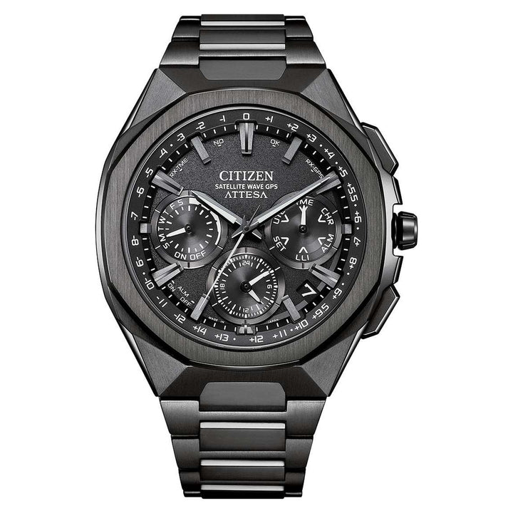 Citizen Attesa Satellite Wave 44mm Black Dial Black Strap