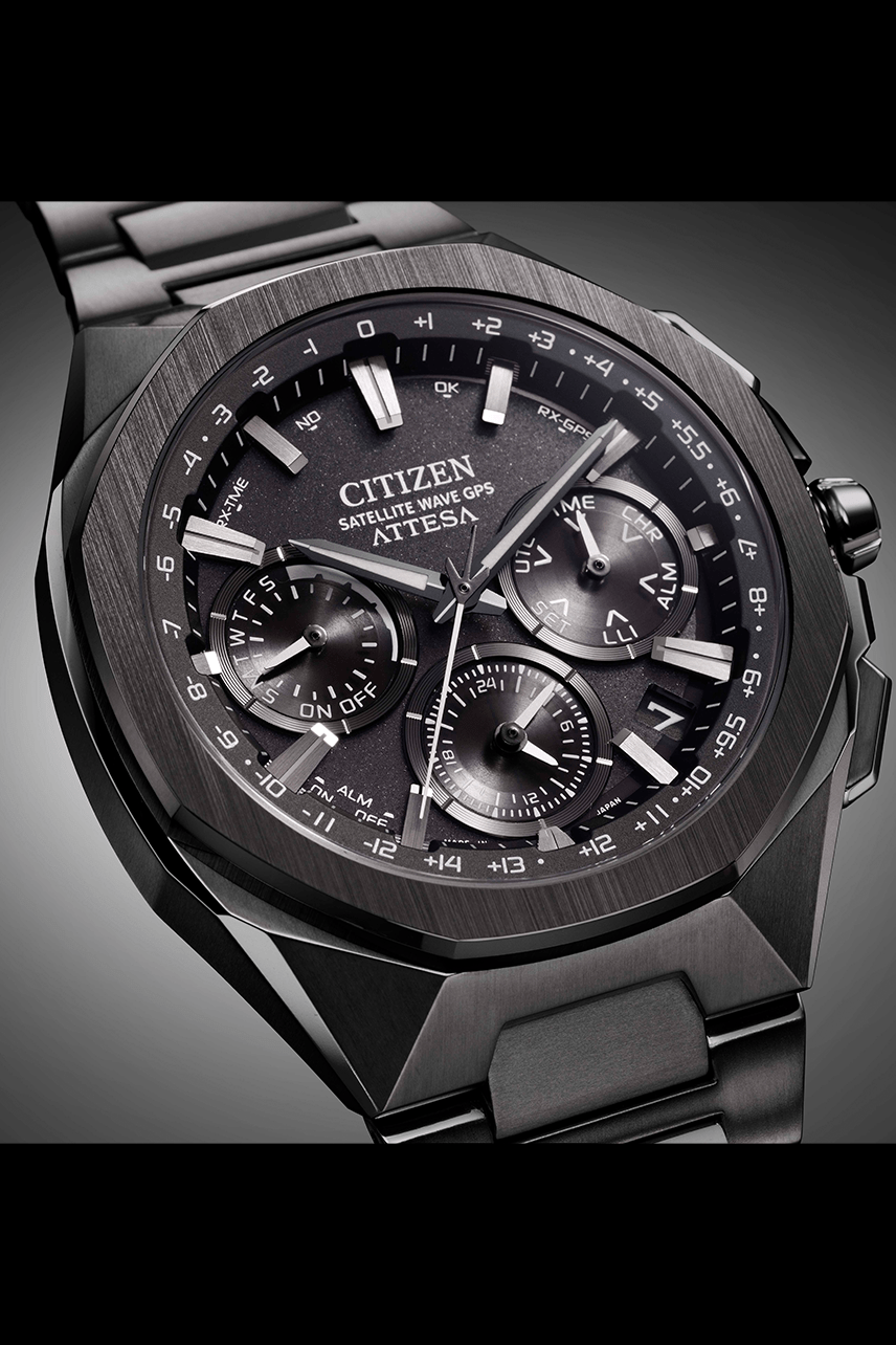 Citizen Attesa Satellite Wave 44mm Black Dial Black Strap
