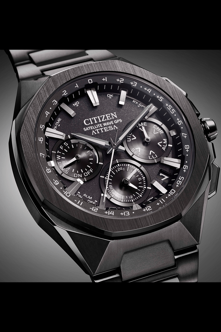 Citizen Attesa Satellite Wave 44mm Black Dial Black Strap