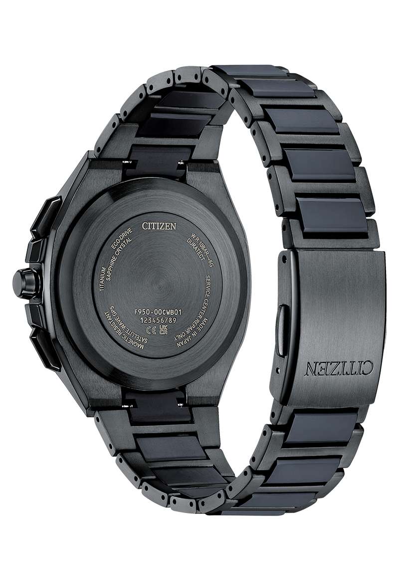 Citizen Attesa Satelite Wave GPS 44mm Black Dial Blue Strap
