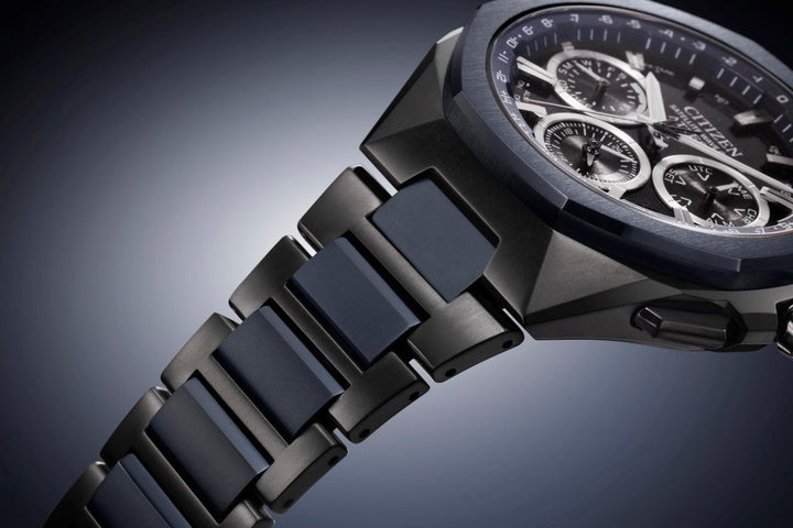 Citizen Attesa Satelite Wave GPS 44mm Black Dial Blue Strap