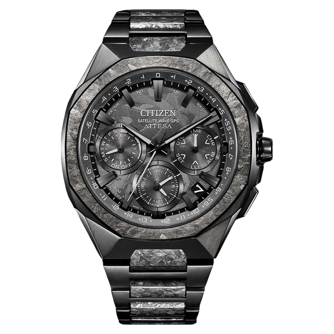 Citizen Attesa 44.6mm Dark Grey Dial Black Super Titanium Strap