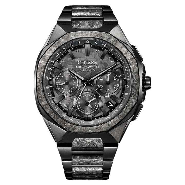 Citizen Attesa 44.6mm Dark Grey Dial Black Super Titanium Strap