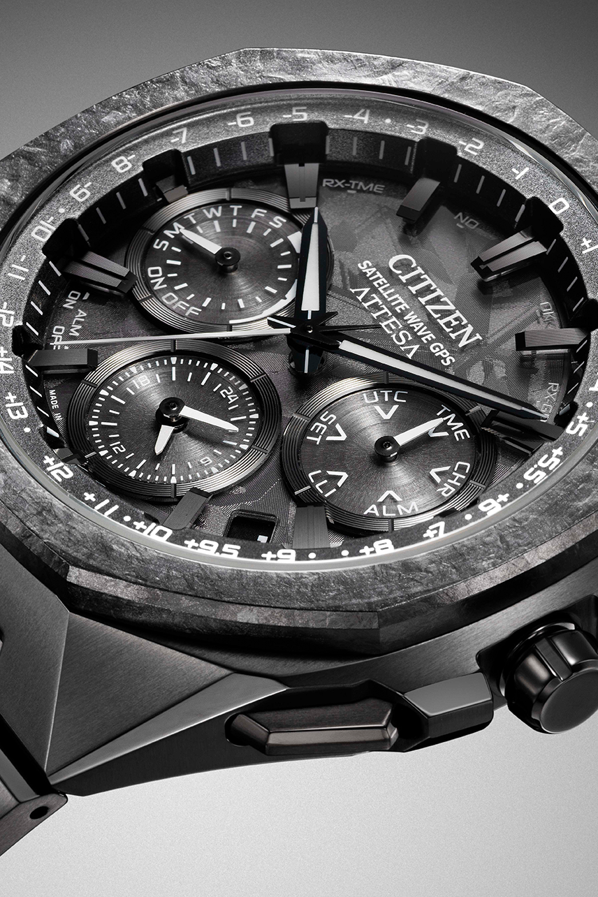 Citizen Attesa 44.6mm Dark Grey Dial Black Super Titanium Strap