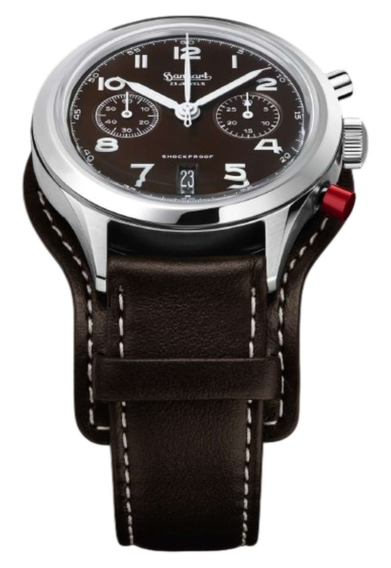 Hanhart X Porsche Fahrer Magazin 417 ES Mocha Flyback Date 42mm Mocha-brown Dial Brown Strap