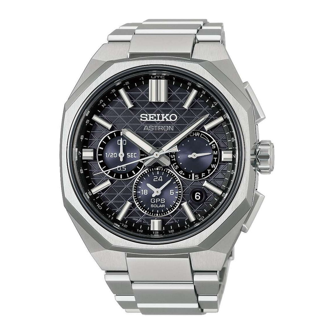 Seiko Astron 43.4mm Grey Dial Silver Titanium Strap