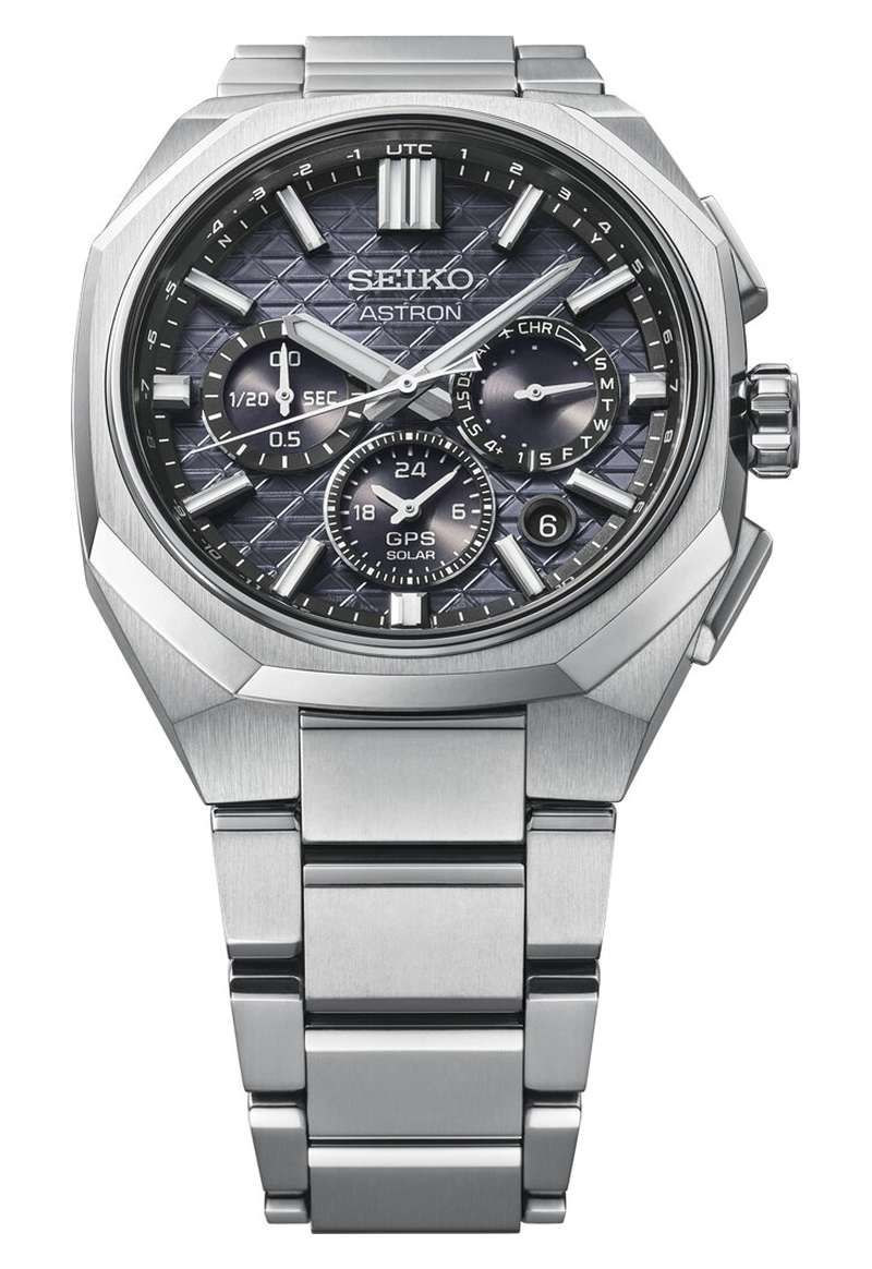 Seiko Astron 43.4mm Grey Dial Silver Titanium Strap