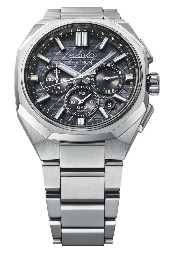 Seiko Astron 43.4mm Grey Dial Silver Titanium Strap