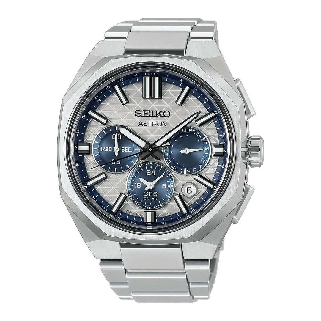 Seiko Astron 43.4mm Silver Dial Silver Titanium Strap