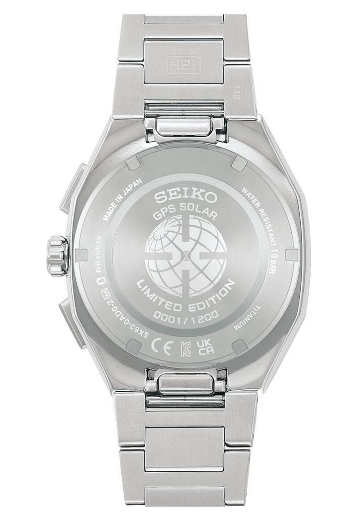 Seiko Astron 43.4mm Crystal Green Dial Silver Titanium Strap
