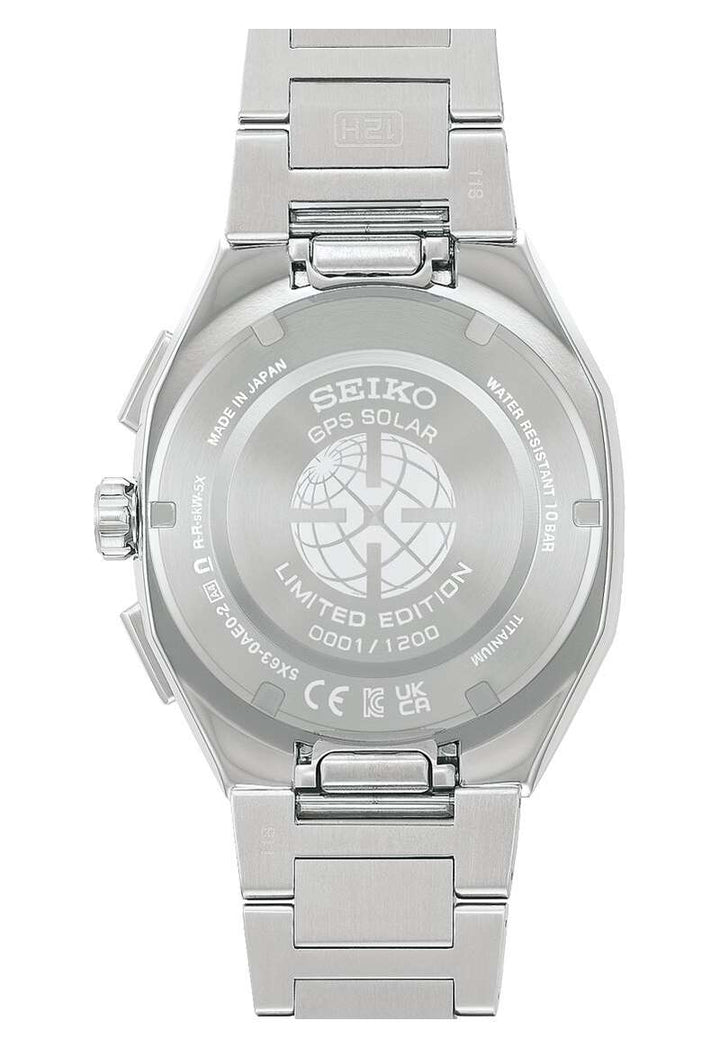 Seiko Astron 43.4mm Crystal Rose Dial Silver Titanium Strap