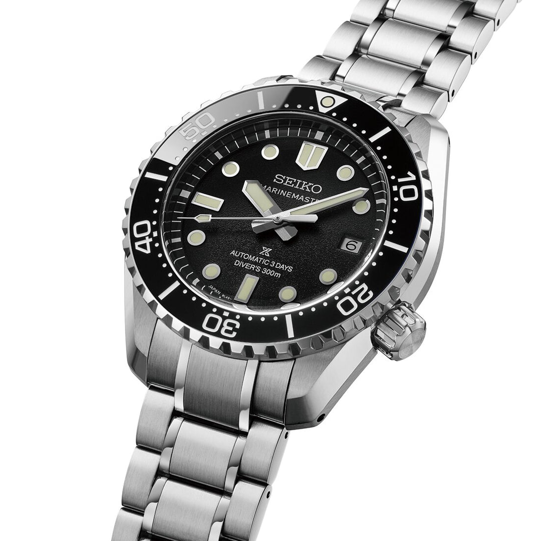 Seiko Prospex 42.6mm Black Dial Silver Stainless Steel Bracelet