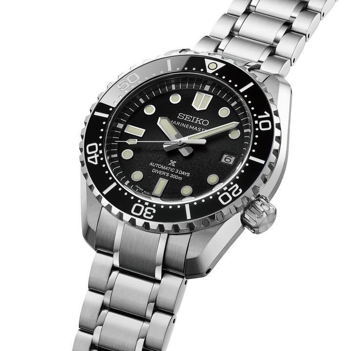 Seiko Prospex 42.6mm Black Dial Silver Stainless Steel Bracelet