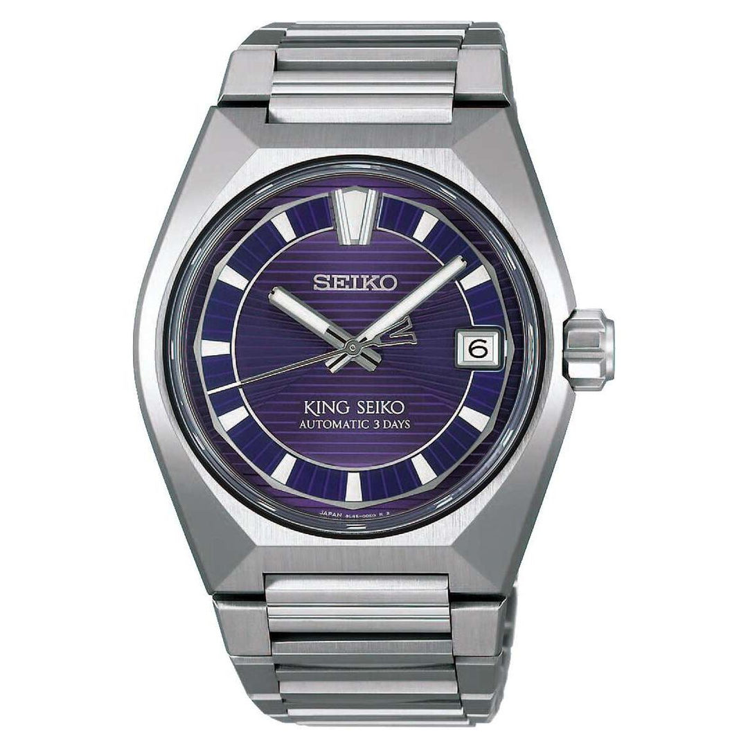 Seiko King Seiko 41mm Purple Dial Silver Titanium Strap