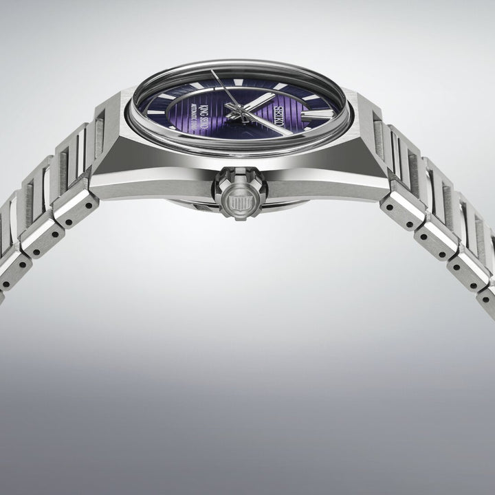 Seiko King Seiko 41mm Purple Dial Silver Titanium Strap