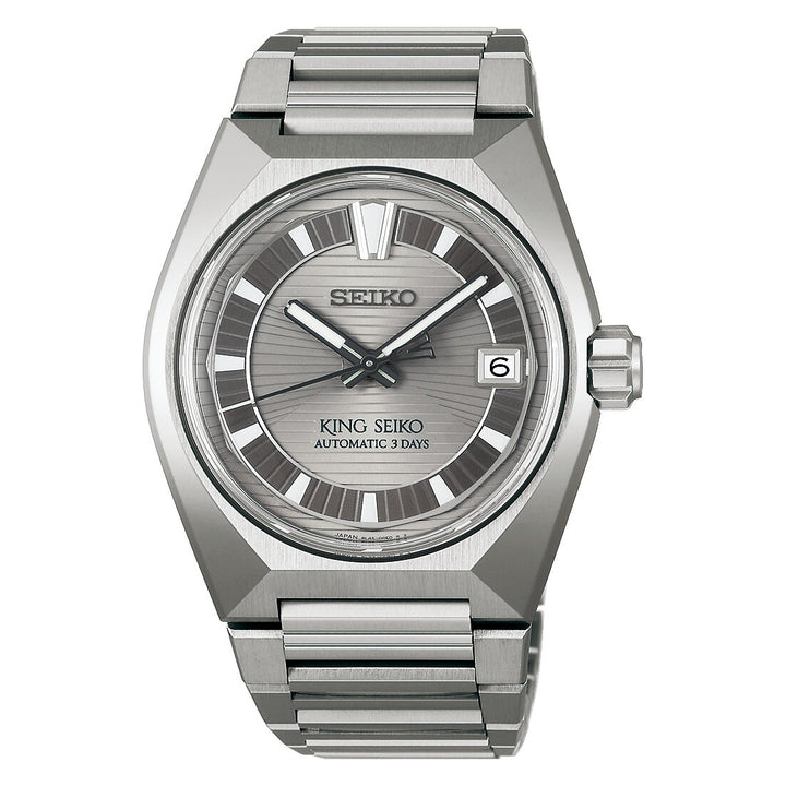 Seiko King Seiko 41mm Grey Dial Silver Titanium Strap