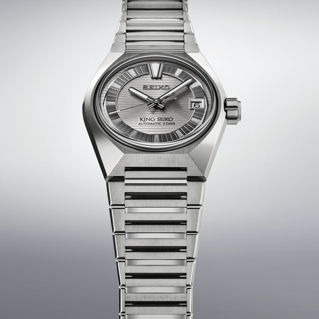 Seiko King Seiko 41mm Grey Dial Silver Titanium Strap