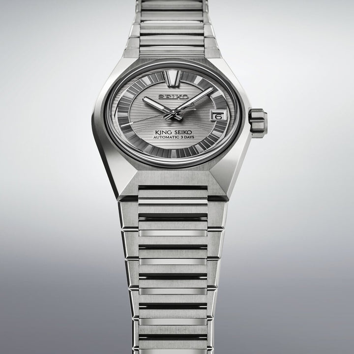 Seiko King Seiko 41mm Grey Dial Silver Titanium Strap