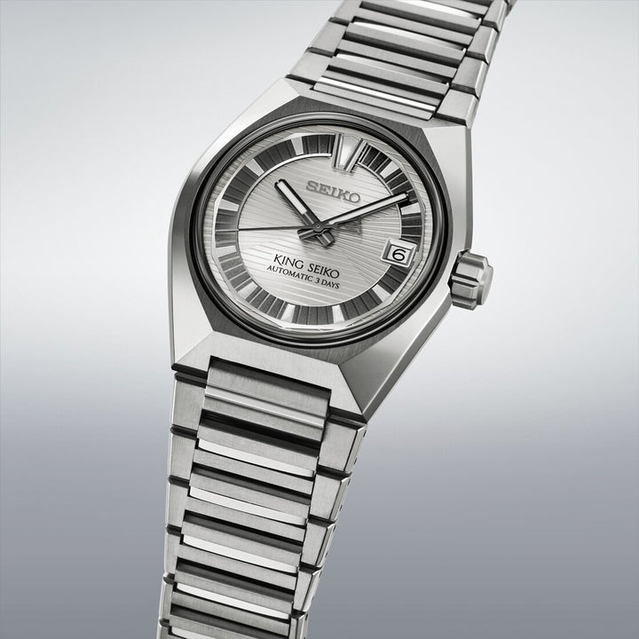 Seiko King Seiko 41mm Grey Dial Silver Titanium Strap
