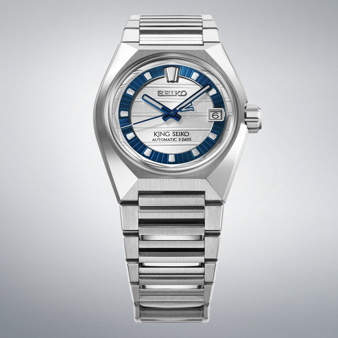 Seiko King Seiko 41mm Blue Dial Silver Titanium Strap