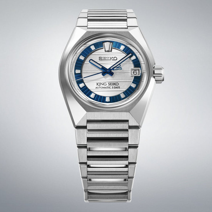 Seiko King Seiko 41mm Blue Dial Silver Titanium Strap