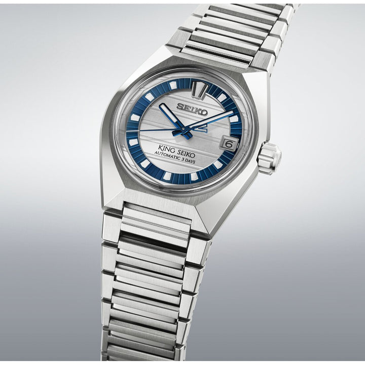 Seiko King Seiko 41mm Blue Dial Silver Titanium Strap