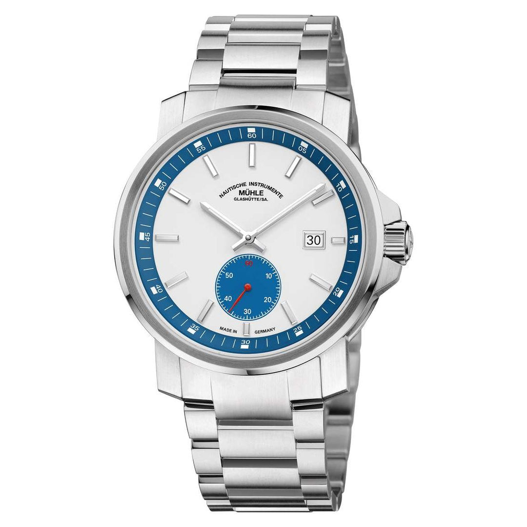 Mühle Glashütte 29er Big Small Second 42.4mm White Dial Silver Steel Bracelet
