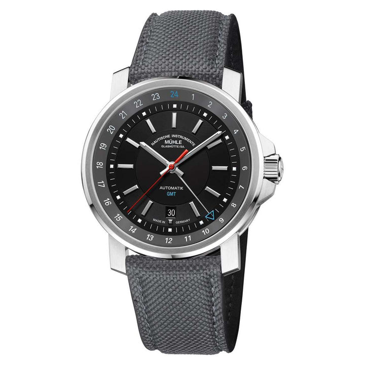 Mühle Glashütte 29er 42.4mm Black Dial Grey Strap