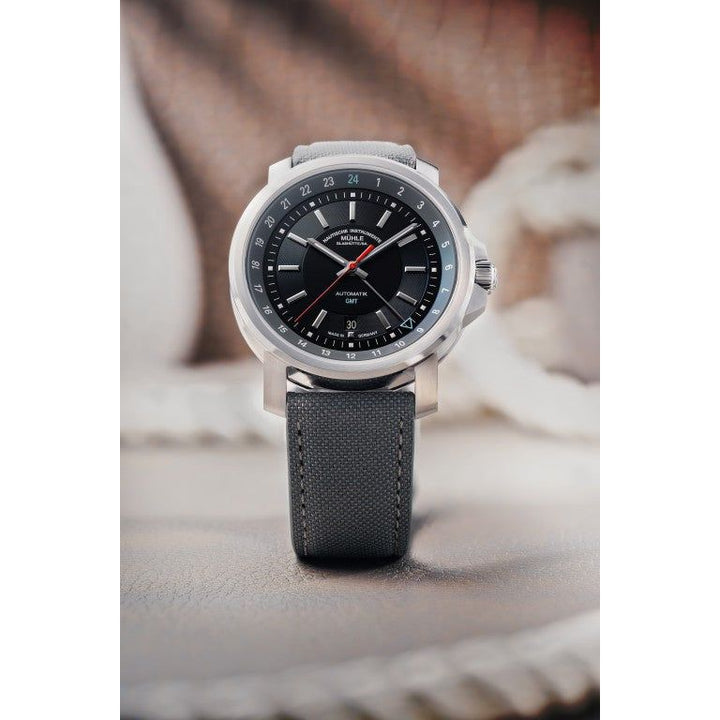 Mühle Glashütte 29er 42.4mm Black Dial Grey Strap