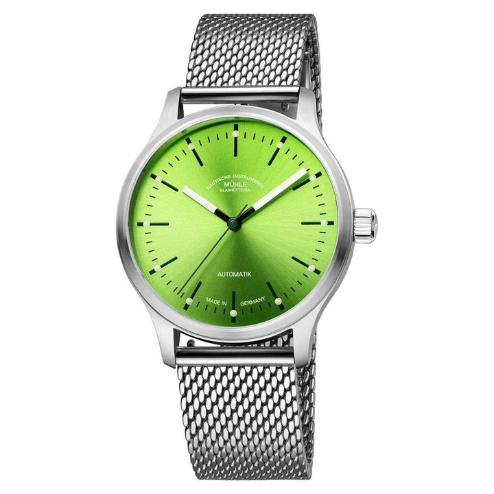 Mühle Glashütte Panova Lime 40mm Lime Dial Silver Steel Bracelet