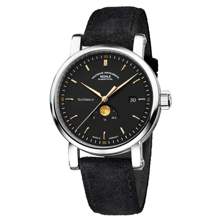 Mühle Glashütte Teutonia 41mm Anthracite Dial Black Leather Strap