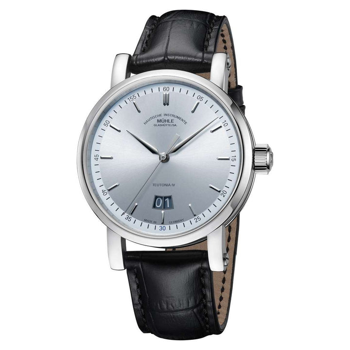 Mühle Glashütte Teutonia IV Big Date Edition 1994 41mm Ice Blue Dial Black Leather Strap