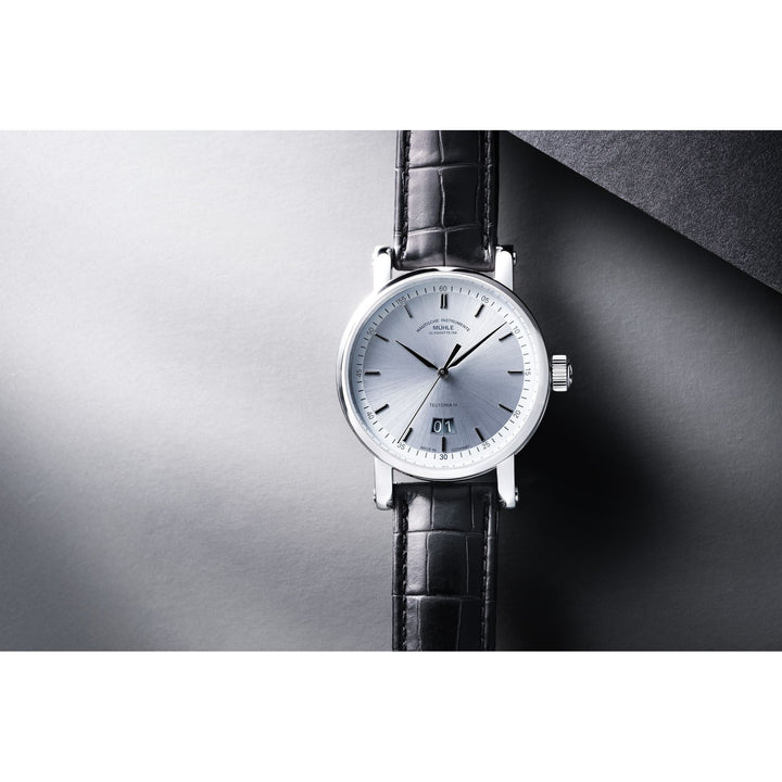Mühle Glashütte Teutonia IV Big Date Edition 1994 41mm Ice Blue Dial Black Leather Strap