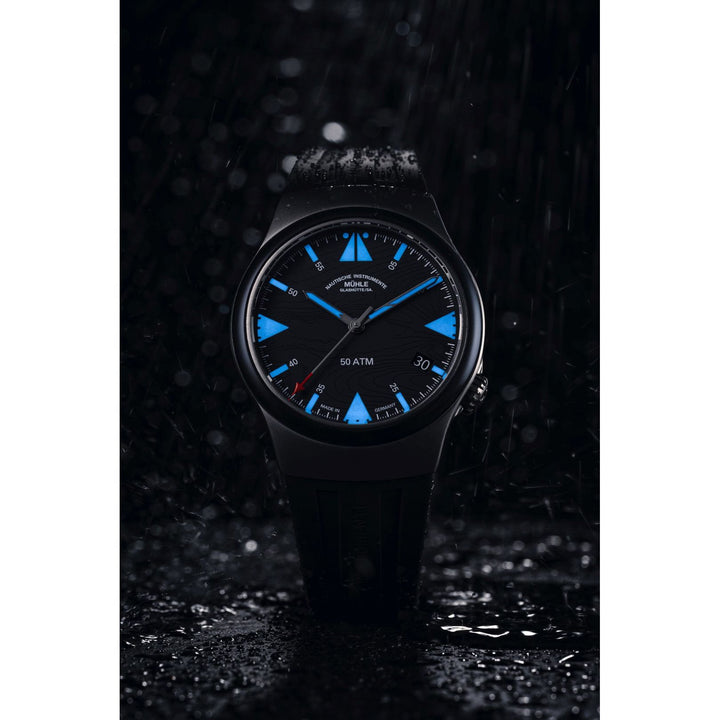 Mühle Glashütte S.A.R. Mission-Timer “160 years DGzRS” 43mm Grey Dial Black Strap