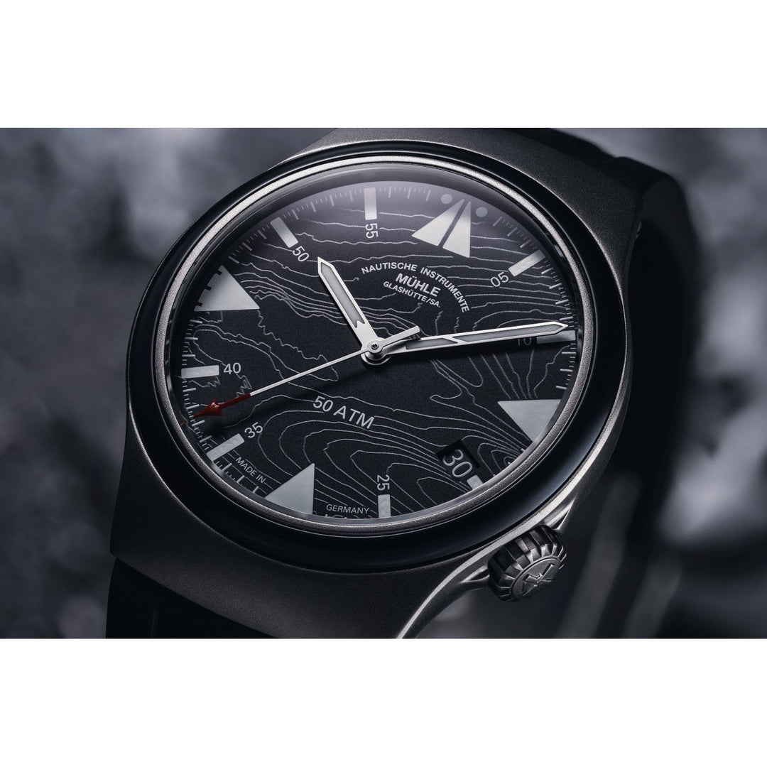 Mühle Glashütte S.A.R. Mission-Timer “160 years DGzRS” 43mm Grey Dial Black Strap