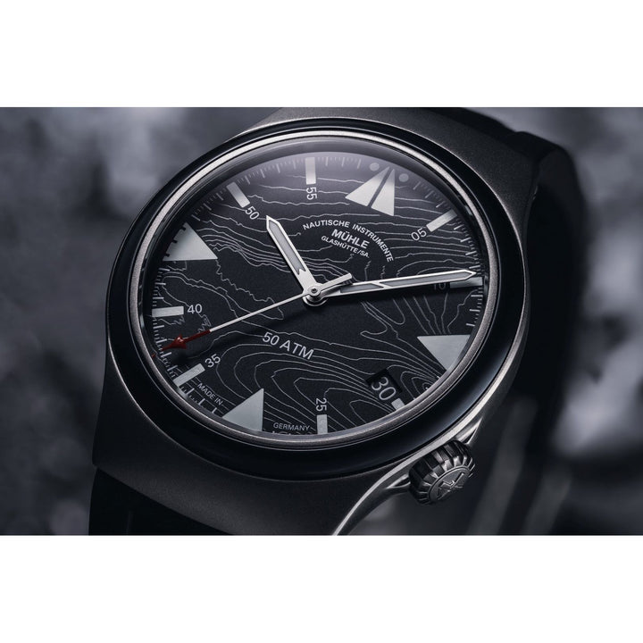 Mühle Glashütte S.A.R. Mission-Timer “160 years DGzRS” 43mm Grey Dial Black Strap
