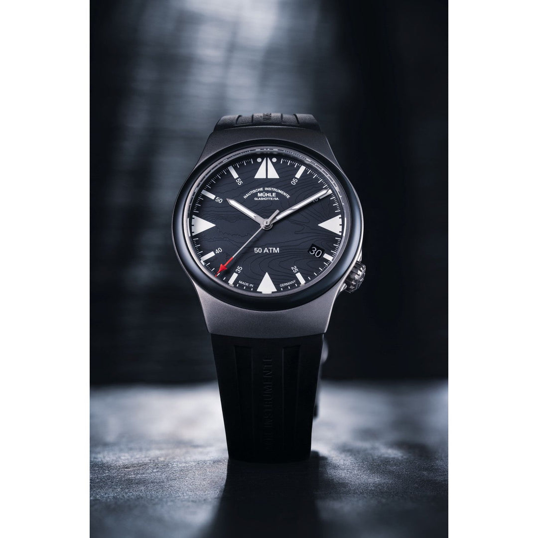 Mühle Glashütte S.A.R. Mission-Timer “160 years DGzRS” 43mm Grey Dial Black Strap