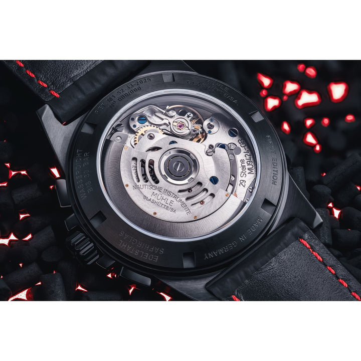 Mühle Glashütte Sportivo Power Chronograph First Edition 42.5mm Black Dial Black Strap