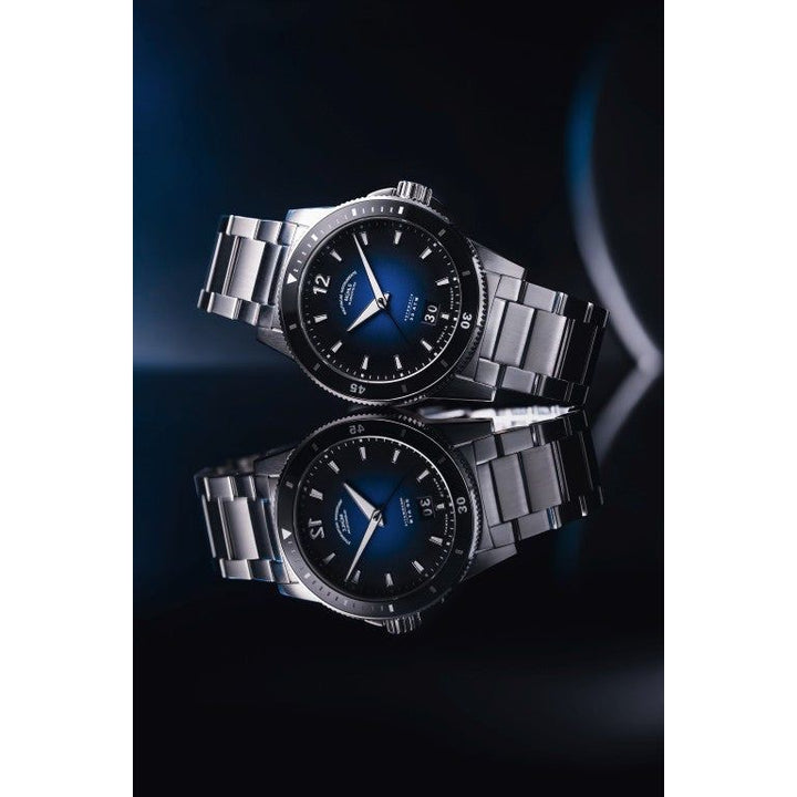 Mühle Glashütte Sportivo 42.5mm Deep blue Dial Silver Steel Bracelet
