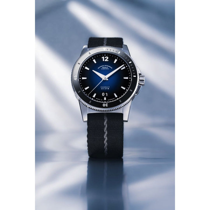 Mühle Glashütte Sportivo 42.5mm Deep blue Dial Black Strap