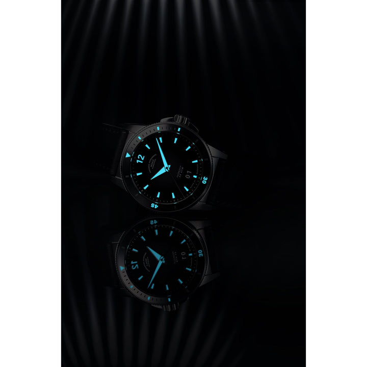 Mühle Glashütte Sportivo Big Date 42.4mm Black Dial Black Strap