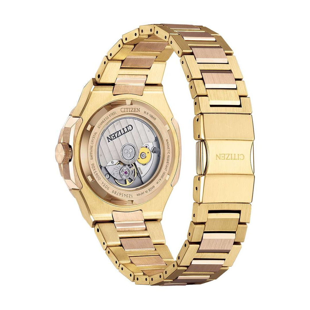 Citizen Series 8 41mm Black Dial Gold Strap