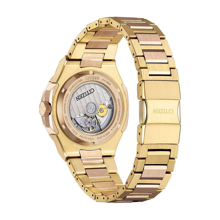 Citizen Series 8 41mm Black Dial Gold Strap