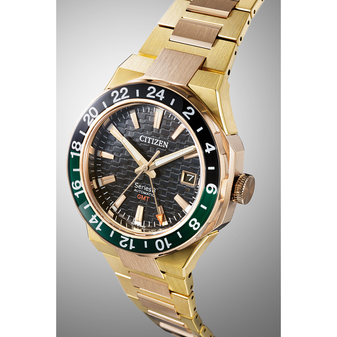 Citizen Series 8 41mm Black Dial Gold Strap