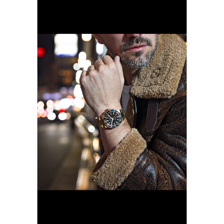Citizen Series 8 41mm Black Dial Gold Strap