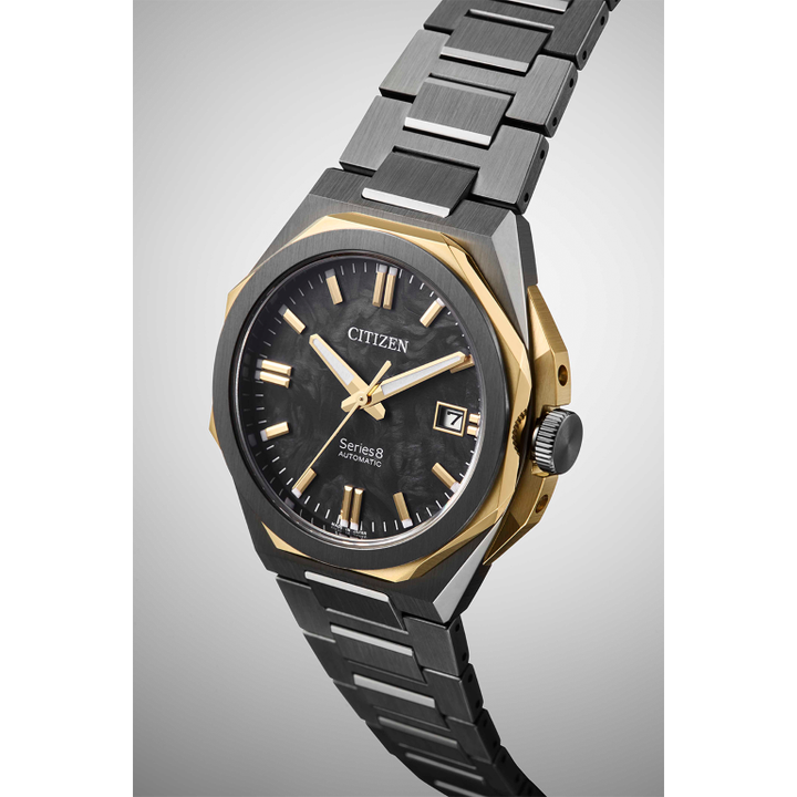 Citizen Series 8 39.3mm Black Dial Silver Strap
