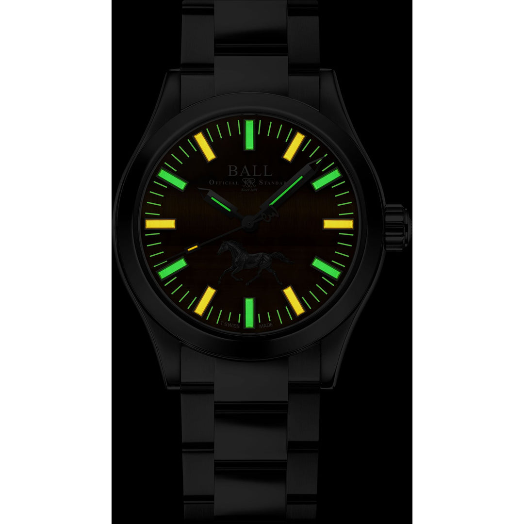 Ball Watch Watch Engineer II Galloping Horse 40mm Tigerite Dial Silver Steel Bracelet