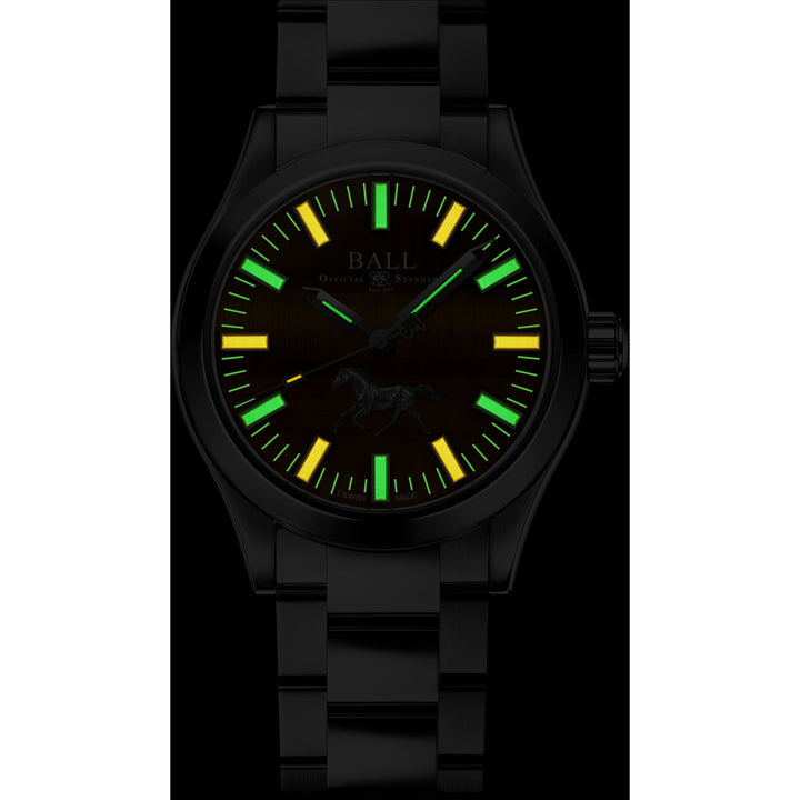Ball Watch Watch Engineer II Galloping Horse 40mm Tigerite Dial Silver Steel Bracelet