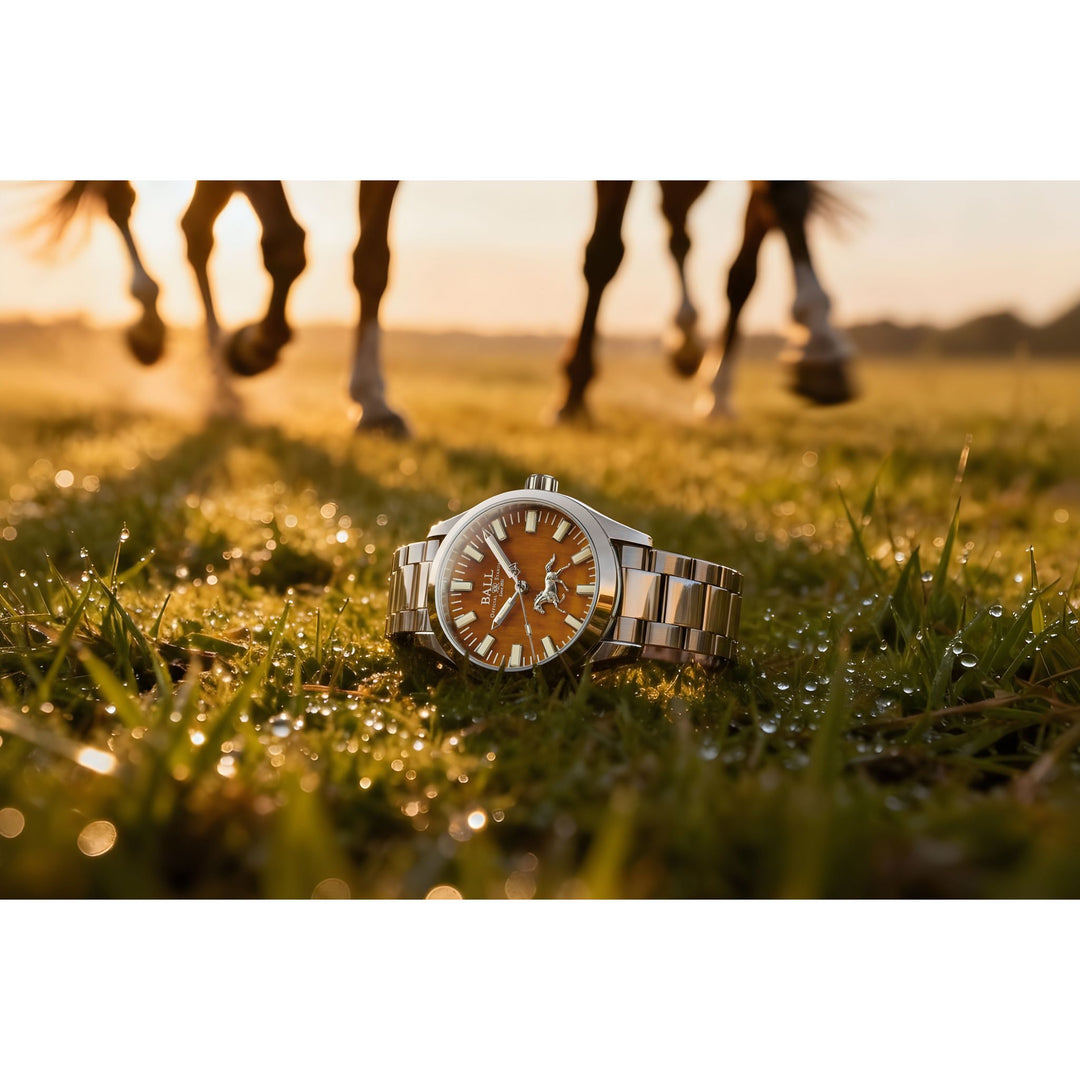 Ball Watch Watch Engineer II Galloping Horse 40mm Tigerite Dial Silver Steel Bracelet