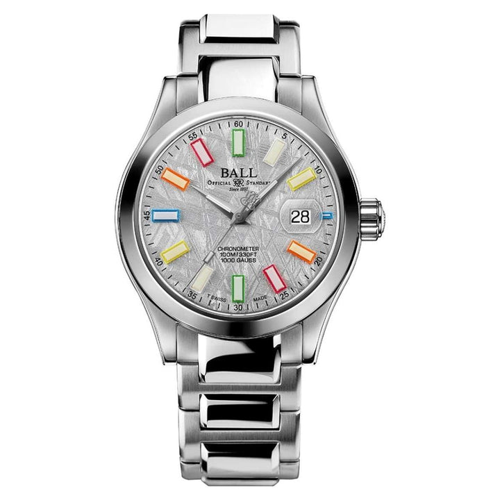 Ball Watch Watch Engineer III Marvelight Chronometer Meteorite 40mm Meteorite Dial Silver Steel Bracelet